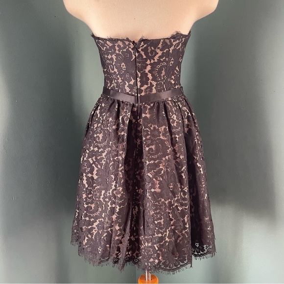 Robert Rodriguez Strapless Party Black Lace Cocktail Dress Size 4 Brand - Picture 10 of 11